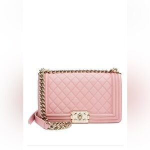 Chanel Medium Boy Flap Quilted Caviar Leather GHW
